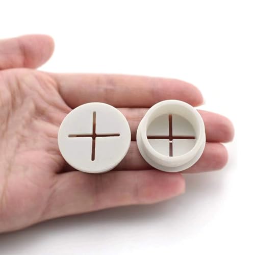 TuTuYa 10PCS Desk Grommet, Desk Grommet 1 Inch (25mm) Desk Cable Grommet Desk Cable Hole Covers with Hole Saw, Ideal Solution for Office and Home Table Cable(White) - color: 1 Inch_25mm White10PCS