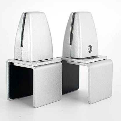 Aluminum Vertical Clamp Partition Board Acrylic Desk Divider Support Clamp for Clear Shield for Desktop Countertop Reception - color: On-board