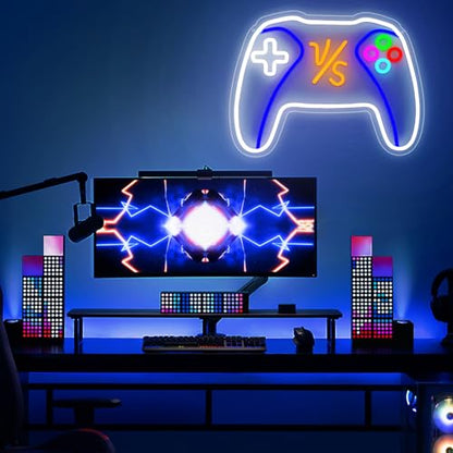 VS Gamepad Neon Sign - Dimmable USB Powered LED Light for Game Room/Teen Boy Bedroom Decor, Birthday Christmas Gift for Gamers - style: VS GamePad