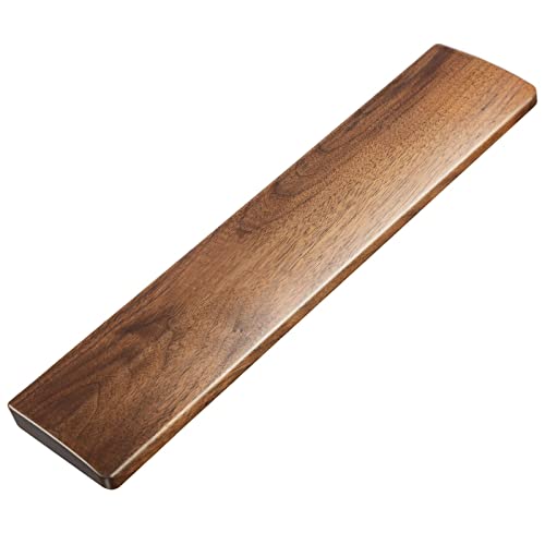 Faluber Wooden Wrist Rest, 17.3-inch Length and 20mm Thickness for Full-Sized Keyboard, Palm Rest, Ergonomic Design for Mechanical Gaming Keyboard, Wipe Clean (Fullsize-440mm, Walnut Wood) - color: Walnut Wood, size: Large