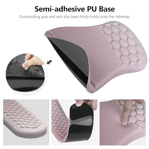 Mouse Pad with Wrist Rest & Keyboard Wrist Rest, Memory Foam - color: Gradient Pink