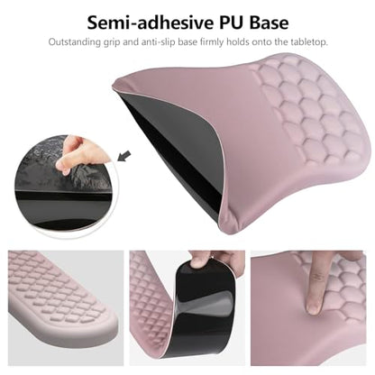 Mouse Pad with Wrist Rest & Keyboard Wrist Rest, Memory Foam - color: Gradient Pink