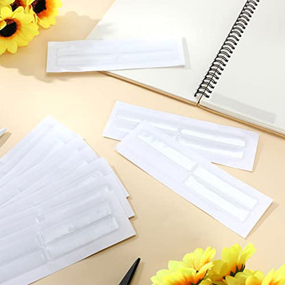 Jeyiour 100 Pcs Label Holders Adhesive Nameplate Pockets Storage Bin Labels Index Card Holder Shelf Plastic Peel Stick for Classroom Supermarket Bookshelf Library Student Box Drawer (3 x 0.6 Inch) - size: 3 x 0.6 Inch