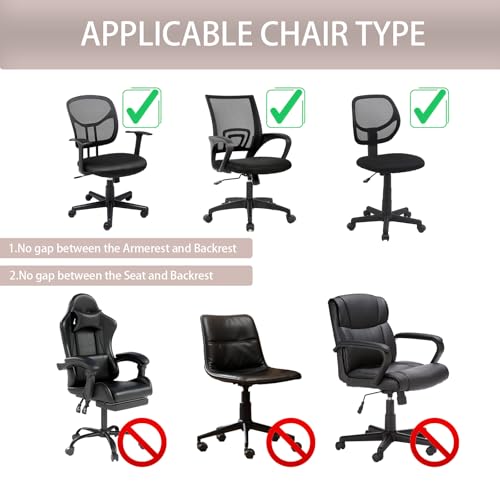 Stretch Jacquard Office Chair Cover, Removable Washable Desk Chair Cover, Anti-dust Seat Cushion Protectors - Camel - color: Camel, size: Chair Seat Cover