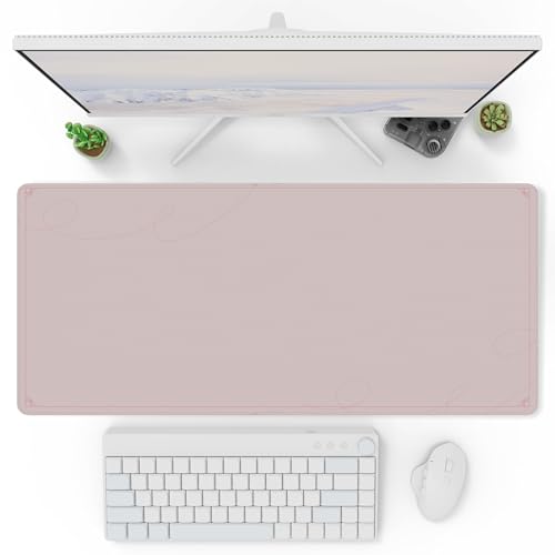 Pixio Mouse Pads - 36 x 16 inch XXL Caligraphy Pink Multifunctional Large Desk Mats for Gaming, Office, Desktop Anti-Slip Waterproof Washable Computer Mouse Mat - color: Pink Caligraphy