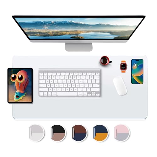 Clear Desk Protector Pad Blotters 12x24 in Plastic Desktopper Writing Surface Cover Desk Organizer Mat with Mouse Pad for Office Home Laptop Computer Tabletop Keyboard Mat Easy Clean Waterproof Glass - size: 12x24 inch