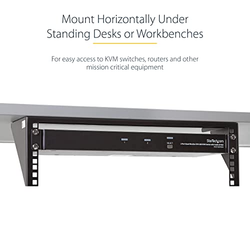 StarTech 3U Vertical Wall-Mount Rack Bracket, 19in, 150lb, TAA (RK319WALLV) - size: 3U