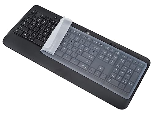 Universal Keyboard Cover Skin for Standard Size PC Computer Desktop Keyboard Ultra Thin Silicone Waterproof Dustproof Keyboard Cover Skin Protector, Clear (Size: 17.7" x 5.5") - size: 17.7" x 5.5"