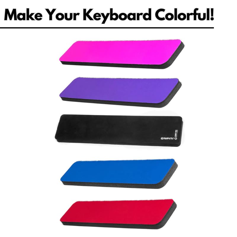 Grifiti Fat Wrist Pad 17 in Black is a 4 Inch Wide Wrist Rest for Standard Keyboards and Mechanical Keyboards New Materials - color: Black, size: 17” x 4” x 0.75”