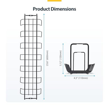 StarTech Under Desk Cable Management Tray, Black (S1MB-Desk-Cable-Tray)