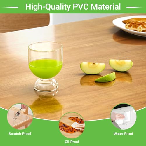 Small Clear Vanity Mat, 24"x14", Makeup Desk Protector | Anti-Slip, Waterproof, Scratch Resistant, Safe Round Edge, Odorless, Easy Clean, Prevents Vanity Cosmetics & Pet Bowl stains - size: 24" x 14"