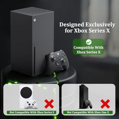 Wall Mount for Xbox Series X - Wall Mount Stand Kit with Detachable 2 Controller Holder & Headphone Hanger, Mount on The Wall, Compatible with Xbox Series X Accessories