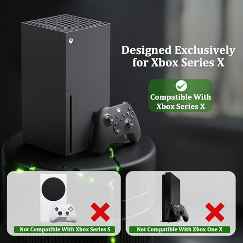 Wall Mount for Xbox Series X - Wall Mount Stand Kit with Detachable 2 Controller Holder & Headphone Hanger, Mount on The Wall, Compatible with Xbox Series X Accessories