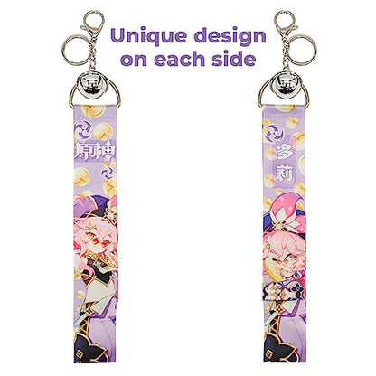 Impact Videogame Colorful Lanyard Keychains Stickers - color: Dori Electro