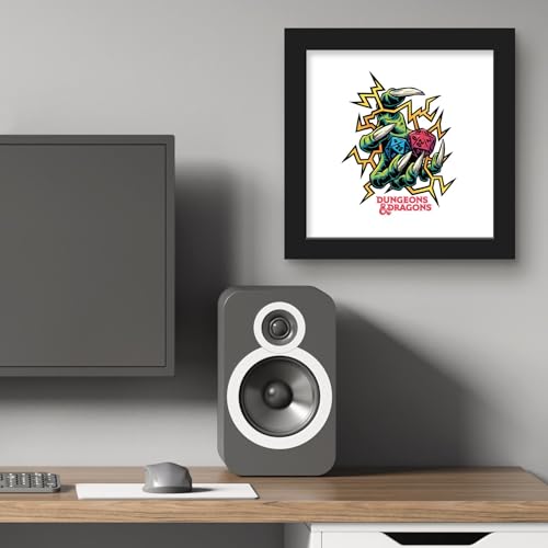 Trends International Gallery Pops Dungeons & Dragons - Black Light Critical Hit Wall Art, 12" x 12" Gallery Pops Wall Art, Black Framed Version - color: Black Framed Version