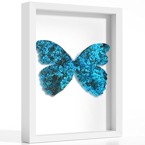 Picrit Shadow Box Frame 11x14, Display Case Box with High Definition Real Glass and Black Back for Memorabilia, Baby Items, Wedding Memories, Crafts, Tickets and Photos, White - color: White, size: 11x14