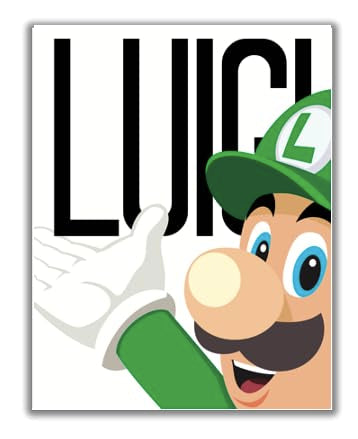 Mario, Luigi, Sonic Art Print Set of 3, Gaming Room Wall Decor, 3 Piece Collection, Video Game Characters - 11x14 Poster Print - UNFRAMED