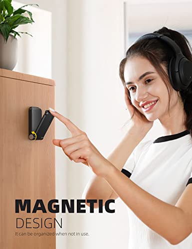 Lamicall Headphone Stand, Sticky Headset Hanger - Adhesive Headphone Holder Hook Mount, Headset Stand Holder Clip Under Desk, Earphone Clamp for Airpods Max, HyperX, Sennheiser, Black - style: Black - One Pack
