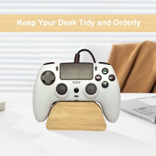 Solid wood gamepad stand, game equipment, controller stand, suitable for Xbox, PS4, PS5, is a good helper for organizing gamepads on the desk, and also the best gift for your son, husband, boyfriend - color: transparent