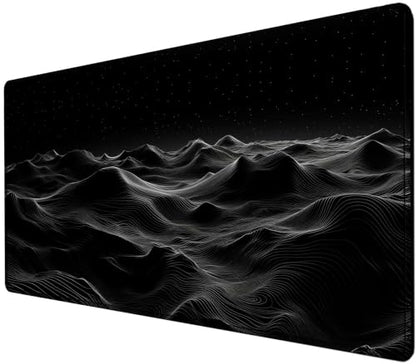 Large Extended Gaming Mouse Pad with Stitched Edges,Black 3D Design XL Desk Pad Mouse Pads for Desk,Waterproof Computer Keyboard Mat Mousepad with Non-Slip Base for Esports Pros/Gamer/Desktop/Office - color: D3