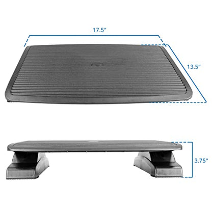 Mount-It! Under Desk Footrest, Adjustable Foot Rest Under Desk with 3 Tilt Positions, Large Non Slip Office Foot Rest with Massaging Surface, Ergonomic Foot Stool Under Desk for Home or Office