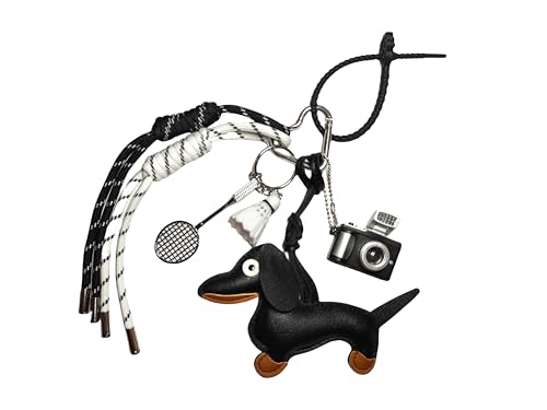 Designer Rope Bag Charms for Handbag Y2k Accessories Purse Charm Hanging Ornament Backpack Charm - color: Black Dog