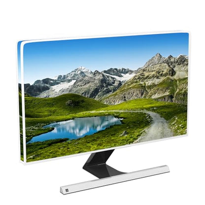 Nature Scenery Waterproof 22, 23, 24, 25 Inch Anti-Static Dustproof LCD/LED/HD Blue Sky Lake Mountains Road Dust Cover 24 Inch Anti-Static Dustproof Protective Computer Monitor Cover - color: green, size: 22-25 Inch
