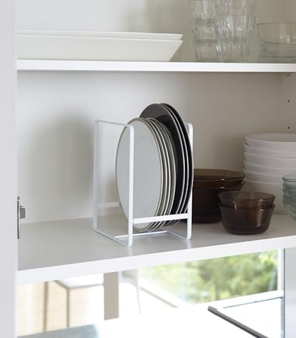 YAMAZAKI Home Tower Plate Rack/Dish Stand/Dish Storage/Plate Holder - Large - Steel (Pack of 2) - color: White, size: Large (Pack of 2)