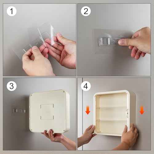 Display Case for Figures, Wall-Mounted Dustproof Display Box with Magnetic Door and Shelf, Adjustable Doll Display Case for Collectibles Figurines Sonny Angels Pop Mart Mini Figures (Creme White) - color: Creme White