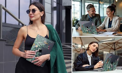 DONGKE Compatible with MacBook Pro 13 inch Case 2024 2023-2020 Release A2338 M2/M1 A2251 A2289 with Retina Display & Touch ID, Plastic Hard Shell & Keyboard Cover & Screen Film - Beautiful Wildflowers - color: Beautiful Wildflowers
