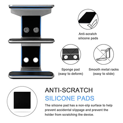 IFCASE 2 Tier Under Desk Laptop Mount, Double Decker Metal Under Desk Shelf Holder for Laptop, MacBook Pro, Keyboard with Anti-Scratch Silicone (Silver) - color: Silver