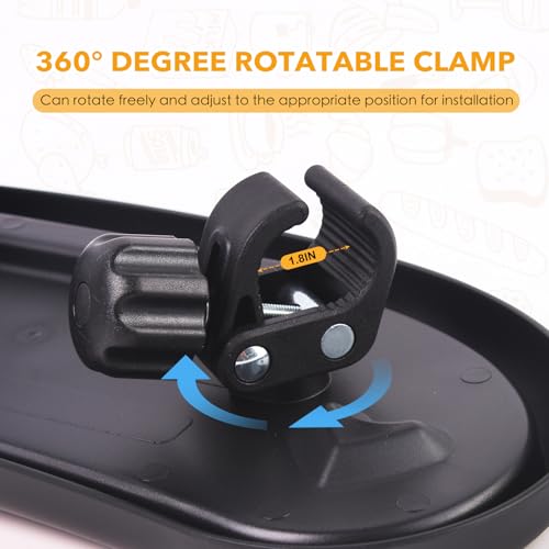 Snack Tray Compatible with Mockingbird,Nuna,Evenflo Stroller | Adjustable Stroller Snack Tray with Cup Holder and Phone Holder, Stroller Accessories Black