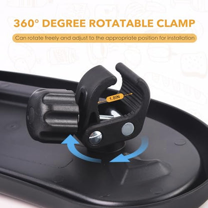 Snack Tray Compatible with Mockingbird,Nuna,Evenflo Stroller | Adjustable Stroller Snack Tray with Cup Holder and Phone Holder, Stroller Accessories Black