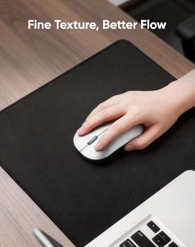Reniteco Large Gaming Mouse Pad with Durable Stitched Edges, Non-Slip Rubber Base, Black Mousepad Mouse Mat Desk Pad for Home Office Gaming, 35.4''x15.7''x0.12'', Black - color: Black, size: 35.4''x15.7''x0.12"