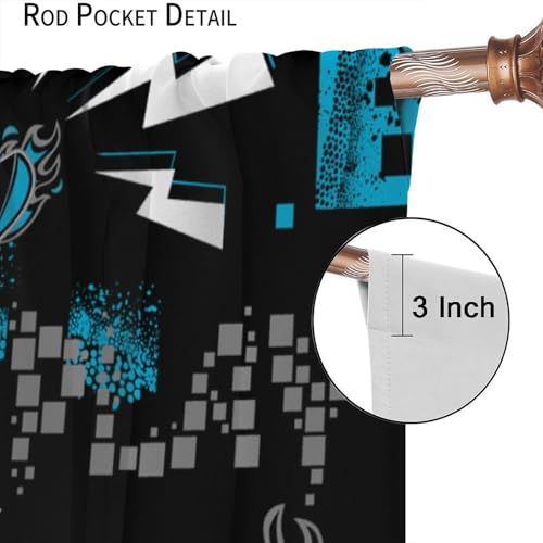 Colourful Gamer Curtain, Boys Gamepad Retro Video Games Window Curtains for Kids Teens Room Living Room 42" W X 45" L - color: Gamepad-4, size: 20.5"W x 45"L (Pack of 2)