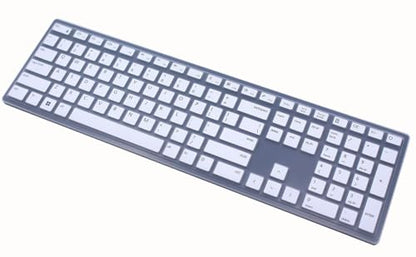 Silicone Keyboard Skin Cover Compatible for Dell Wireless Bluetooth Keyboard KM7321W, Dell Pro Keyboard KB500 & KM5221W (White) - color: White