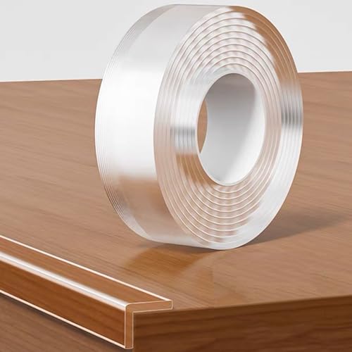 0.8 in x 9.84 FT,Clear Edge Protector Strip Sharp Edge Wrap Cover Tape, Self Adhesive Protective Bumper Guards for Cabinet Door Desk Glass Table Bed Furniture, Kitchen Countertop, Waterproof - size: 0.8in x 9.84FT