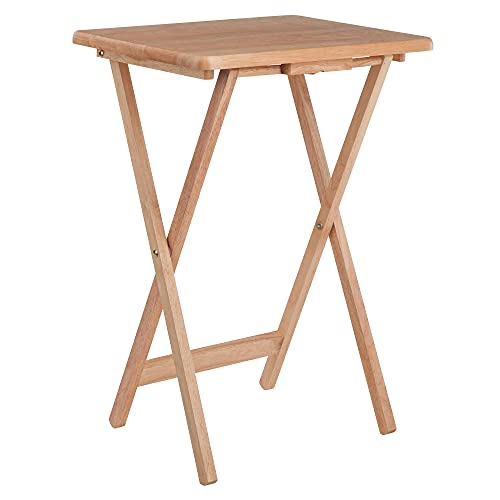 Winsome Alex Set of 2 Foldable Snack Tables, Easy to Store Small Portable Fold Up Table Set for Kitchen, Living Room TV Dining, Crafts, Puzzles, Work From Home - size: 2 - Tables