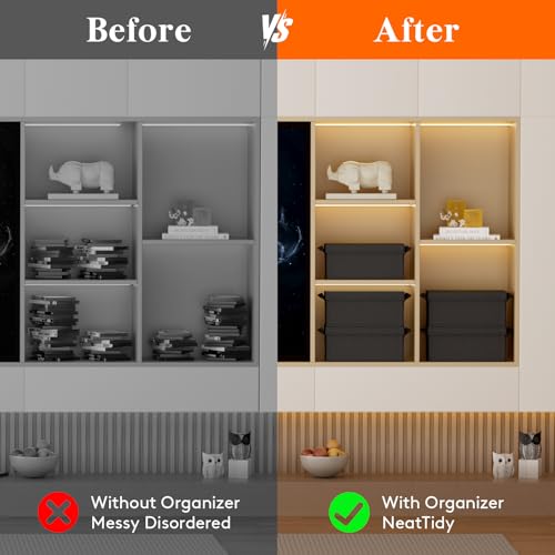 Lifewit CD Storage Box, Stackable CD Case Holder Organizer, Foldable CDs Container with Lid, Handles, Media Organizer Bin for Albums 13.2" L x 5.3" W x 5.9" H Holds up to 120 PCS CDs (30 Each), 4 Pack - size: For CD(13.2"L x 5.3"W x 5.9"H)