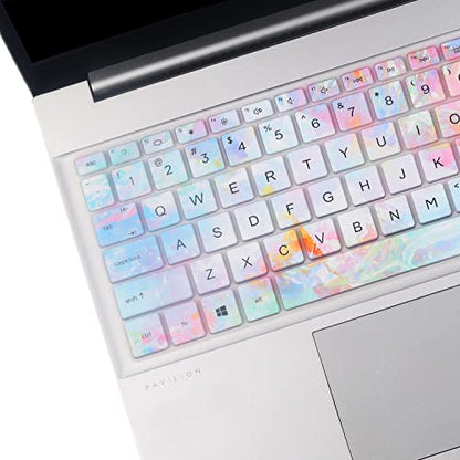 Keyboard Cover for 2025-2022 HP Laptop 17t 17z 17-cn 17-cp 17-cn0001tg 17-cn2083dx 17-cn2063cl 17z-cp000 17t-cn400 17-cn1063cl 17-cn2083dx 17-cp3055cl 17-cp2134od 17-cp0012dx 17-cp0700dx 17-cp2099nr - color: Colors(Regular Letters)