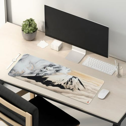 BELLEMOND Japanese Art Desk Mat | Large 31.5x11.8in Anime Mouse Pad for Keyboard & Mouse | Non-Slip Base, Water-Repellent | Original Japanese Design | Guardian of Fuji - color: Guardian of Fuji