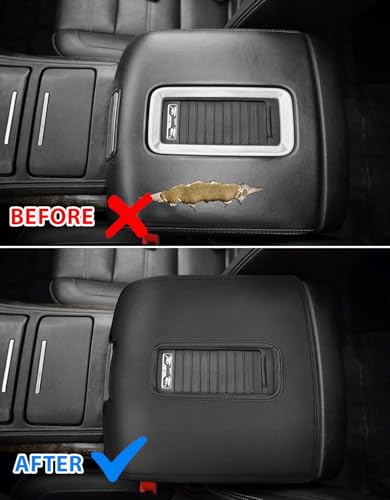 Center Console Armrest Cover for GMC Sierra & Chevrolet Silverado 2014-2018, Tahoe & Yukon & Suburban 2015-2020, Bucket Seat, Car Armrest Protector, Scratchproof, Black - color: Black