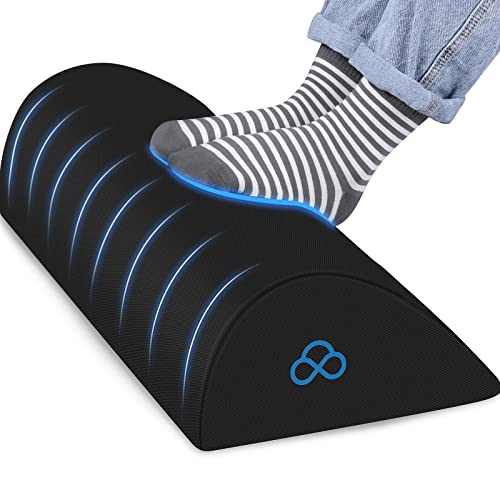 StepLively Foot Rest Ergonomic Pillow for Under Desk at Work, Anti-Fatigue Footrest Support Pillow for Fatigue & Pain Relief, Comfortable for Office Chair, Car Seat & Gaming Chair - Black, Large - color: Black, size: Long-20 Inch