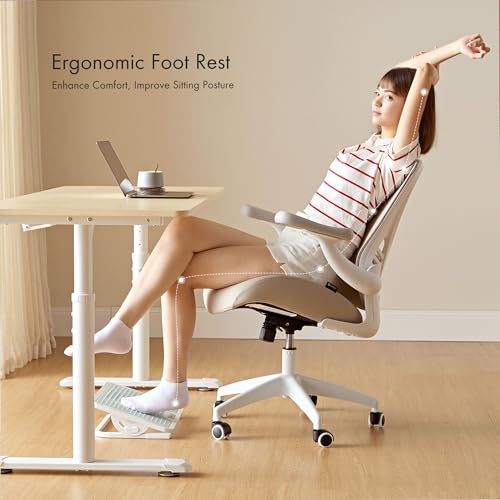 EUREKA ERGONOMIC Tilt Adjustable Footrest, Foot Rest for Under Desk at Work with Massage Surface, Office Foot Rest Under Desk with 20 Degree Tilt No Locking, Metal Frame - style: Modern