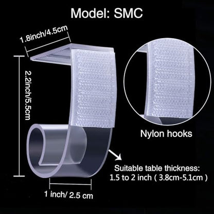Boao 25 Pieces Table Skirting Clips SMC Model Plastic Tablecloth Clips for Table 1.5-2 Inch with Hook and Loop for Meeting Party Indoor Outdoor Events - size: 1.5 - 2 Inch