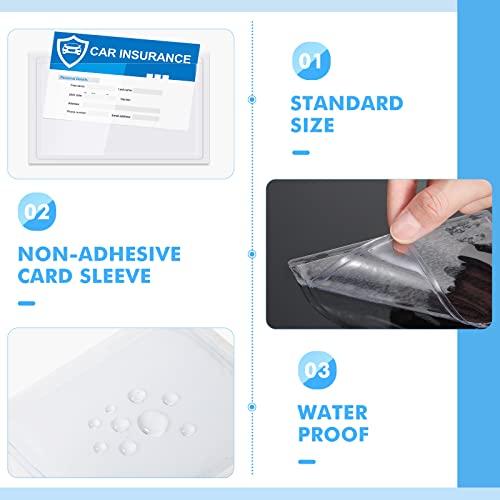 Chinco 30 Pcs Self Adhesive Pockets, Bin Labels for Storage Bins, Clear Pocket Label Sleeves, Plastic Index Card Holder with Top Open for Organizing Bins Box Drawer(4 x 3 Inch) - size: 4 x 3 Inches