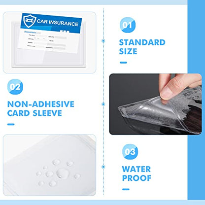 Chinco 30 Pcs Self Adhesive Pockets, Bin Labels for Storage Bins, Clear Pocket Label Sleeves, Plastic Index Card Holder with Top Open for Organizing Bins Box Drawer(4 x 3 Inch) - size: 4 x 3 Inches