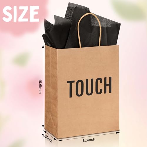 Kolldenn 5 Senses Gift Bags for Him for Her with 10 Pcs Tissue Paper, Paper Bags with Handles Five Senses Gifts for Valentines Christmas Birthday Wedding Anniversary (Kraft,8.3 x 4.3 x 10.6 Inch) - color: Kraft, size: 8.3 x 4.3 x 10.6 Inch