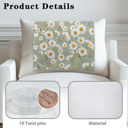 Headrest Covers for Recliners Daisy Head Rest Cover for Recliner Easy to Install Headrest Slipcovers Covers Pet Scratch Resistant Sofa Headrest Covers 2 Pack - color: Daisy