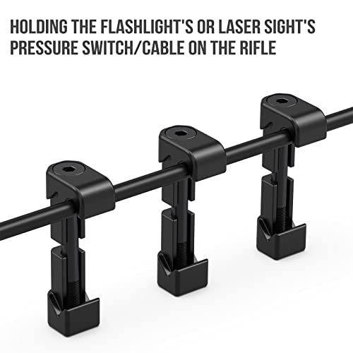 Guardtier 20 Pack Picatinny Cable Management Clips CGM908 Pressure Switch Wire Guides Organizers for Weapon Light Laser